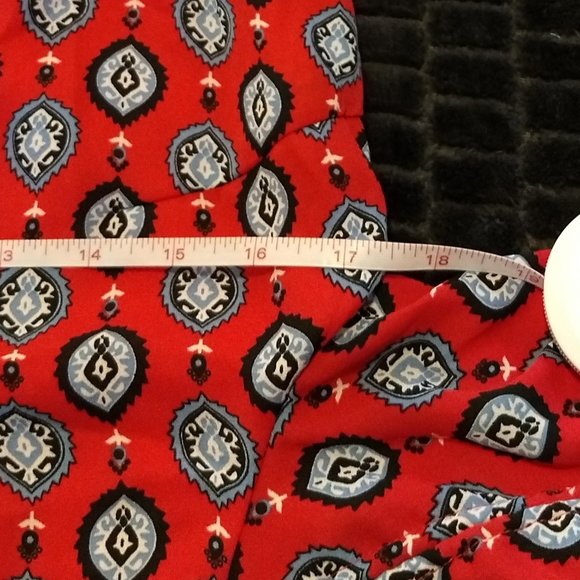 Tristan red geometric print maxi dress NWOT - Picture 9 of 13